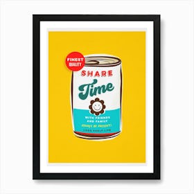 Pop Art Smiley ‘CAN DO’ art - TIME Positive words Art Print