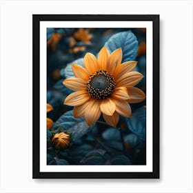 Sunflower Wallpaper Art Print