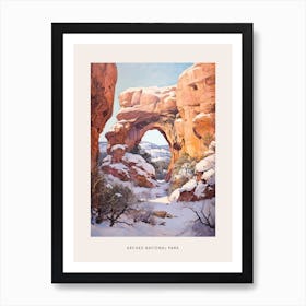 Dreamy Winter National Park Poster  Arches National Park United States 1 Art Print