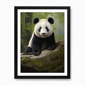 Panda Art In Photorealism Style 4 Art Print