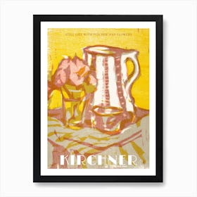 Still Life With Pitcher And Flowers, Ernst Ludwig Kirchner Art Print