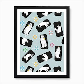 Cats Sunbathing Art Print