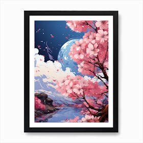 Beautiful Cherry Blossom Wall Art Art Print