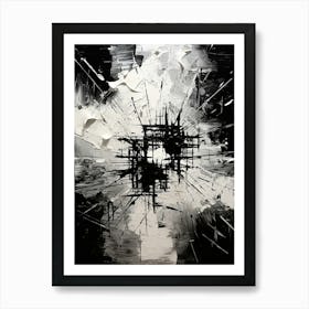 Fragility Abstract Black And White 2 Art Print