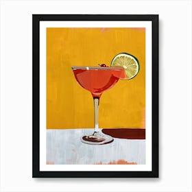 Ephemeral Elixirs: Mid-Century Spirits Coctail Art Print