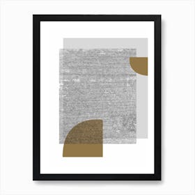 Grey & Gold Art Print