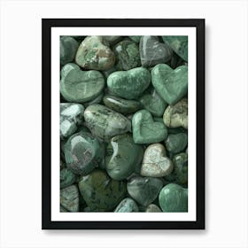 Heart Of Green Stones Art Print