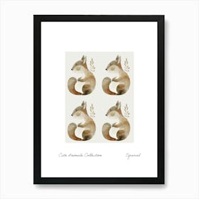 Cute Animals Collection Squirrel 1 Art Print