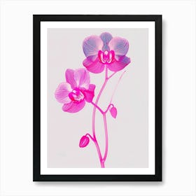 Hot Pink Orchid 3 Art Print