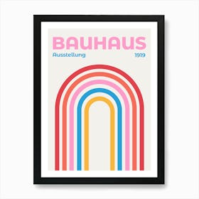 Bauhaus Rainbow Arch, Mid century, boho, colorful, cool, tiles, groovy, funky, European, french, contemporary, museum, vintage, retro, pop art, abstract Art Print