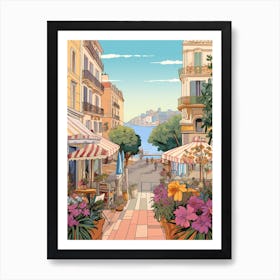 Cannes France 6 Illustration Art Print