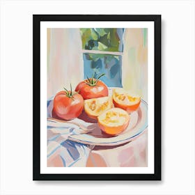 Still Life Tomatoes By A Window Art Print