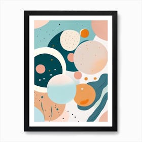 Aquarius Planet Musted Pastels Space Art Print