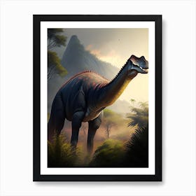 Argentinosaurus Illustration Dinosaur Art Print