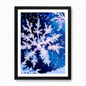 Fernlike Stellar Dendrites, Snowflakes, Abstract Still Life 1 Art Print