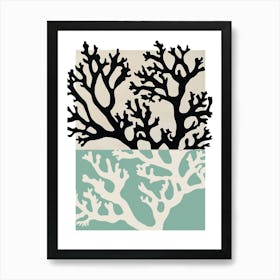 Coral Mint Art Print