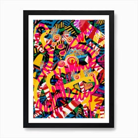 African Pop Graffiti Art Print