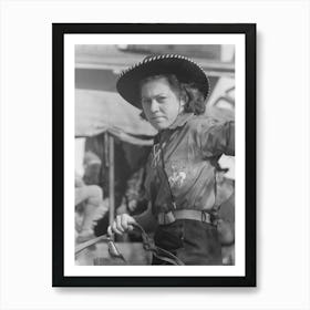 Girl Rodeo Performer, San Angelo Fat Stock Show, San Angelo, Texas By Russell Lee Art Print