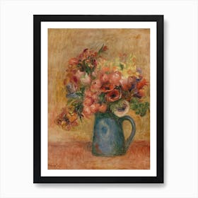 Vase Of Flowers , Pierre Auguste Renoir Art Print