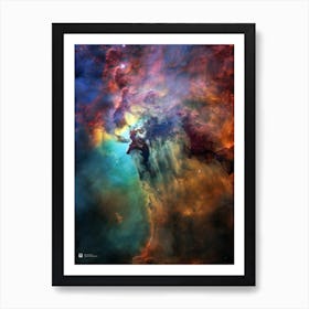 Lagoon Nebula (2018), M8, NGC 6523 (NASA Hubble Space Telescope) — space poster, science poster, space photo Art Print