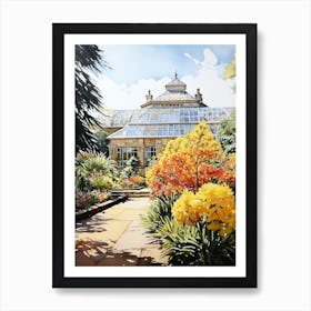 Royal Botanical Garden Edinburgh Uk Watercolour 1 Art Print