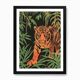 Zoo Austin Texas Colourful Blockprint 2 Art Print