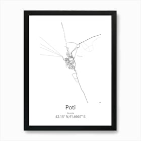 Poti,Georgia Minimalist Map Poster