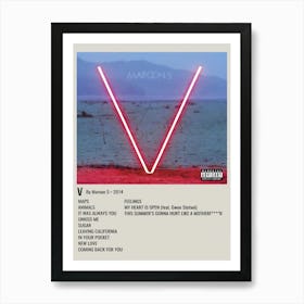 V By Maroon 5.2014 Poster 1 Art Print