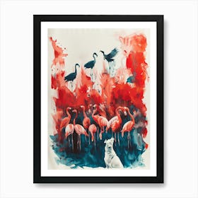 Flamingos 1 Art Print