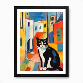 Painting Of A Cat In Izmir Turkey 3 Art Print