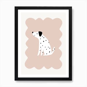 Scallop Edge Spotty Dog Art Print