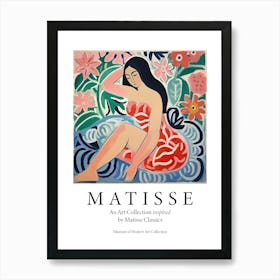 Woman In A Red Dress, The Matisse Inspired Art Collection Poster Art Print