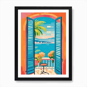 Cote D Azur Window 1 Art Print