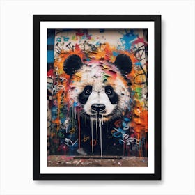 Panda Art In Mural Art Style 1 Art Print