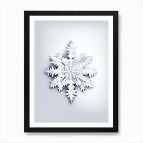 Winter, Snowflakes, Marker Art 4 Art Print