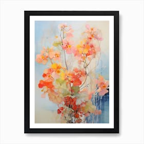 Abstract Flower Painting Coral Bells 2 Art Print