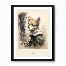 Beatrix Potter Inspired  Animal Watercolour Fox 2 Affiche