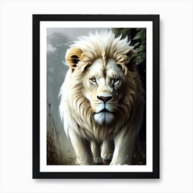 Lion art 45 Art Print