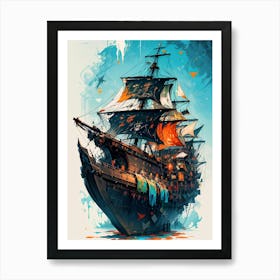 Pirate Ship 4 Art Print