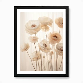 Boho Dried Flowers Ranunculus 2 Art Print