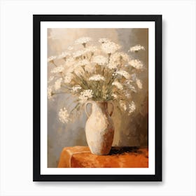 Queen Anne S Lace Flower Still Life Painting 4 Dreamy Art Print