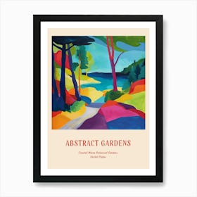 Colourful Gardens Coastal Maine Botanical Gardens Usa 2 Red Poster Art Print