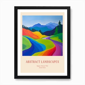 Colourful Abstract Olympic National Park Usa 3 Poster Art Print