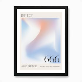 Reflect Angel Numbers 666 Aura Art Print