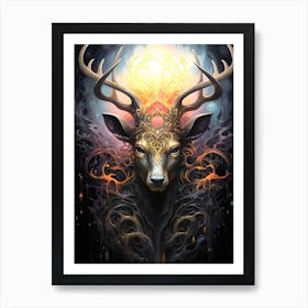 Deer Head Art Print