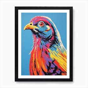 Andy Warhol Style Bird Pheasant 7 Art Print