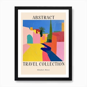 Abstract Travel Collection Poster Marrakech Morocco 1 Art Print