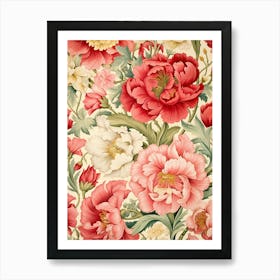 Floral Wallpaper 126 Art Print