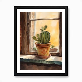 Bishops Cactus Window 1 Art Print