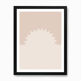 Retro Minimal Sunset Beige Art Print